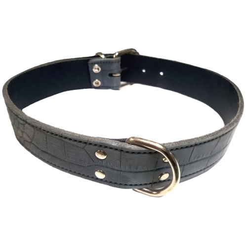 Collar de piel labrado San Dimas