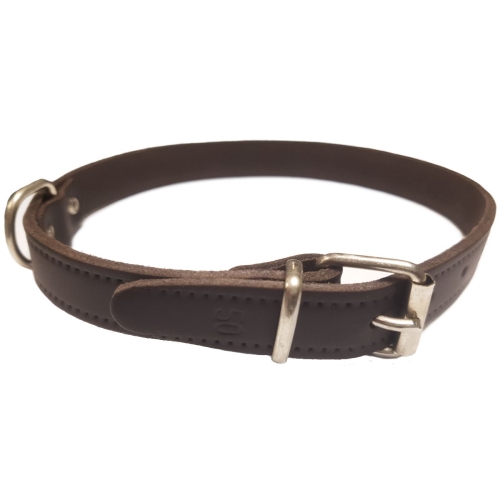 Collar Cuero Cromo Flor