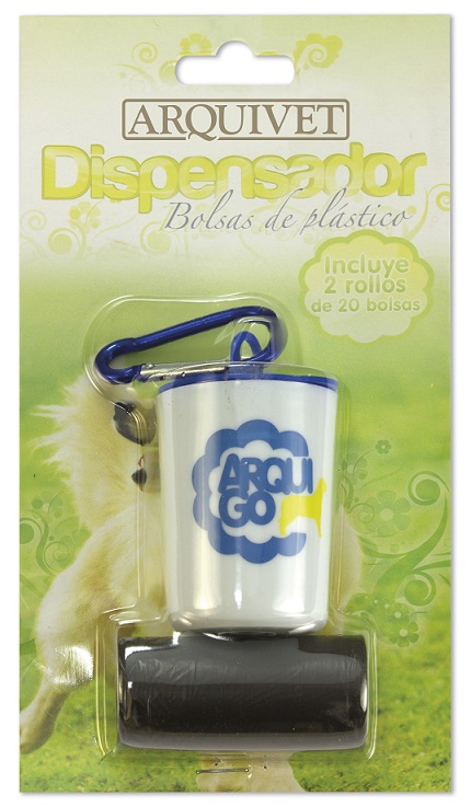 DISPENSADOR DE BOLSAS DE PLASTICO + 2 BOLSAS